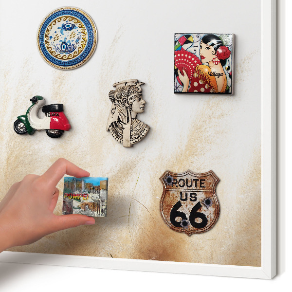 Magnetisch bord voor de muur met witte lijst Essentiële grassen