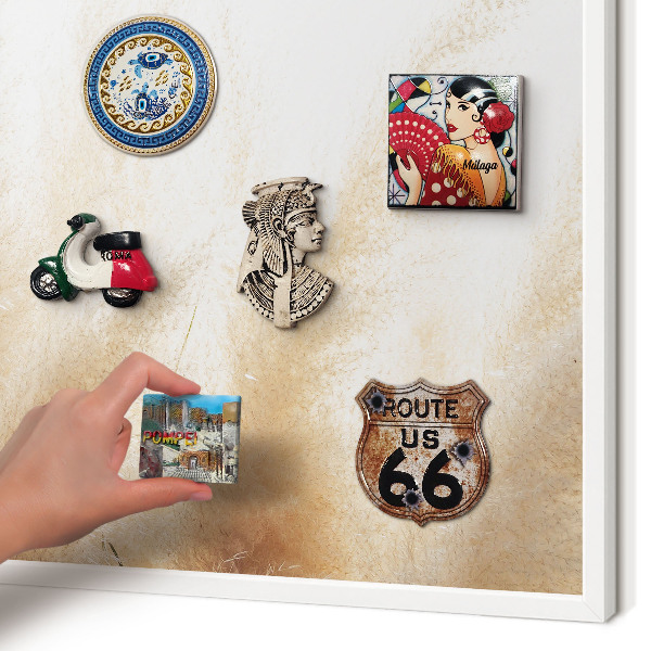 Magnetisch bord voor de muur met witte lijst Essentiële grassen