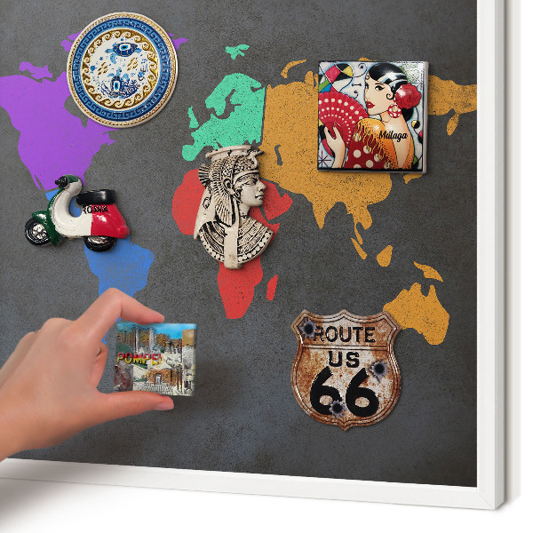 Magnetisch bord voor de muur met witte lijst Kleurenkaart