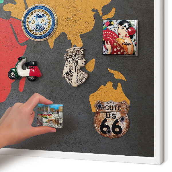 Magnetisch bord voor de muur met witte lijst Kleurenkaart