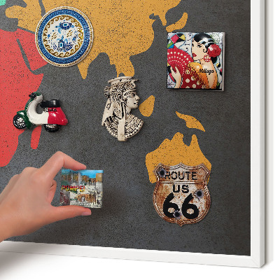 Magnetisch bord voor de muur met witte lijst Kleurenkaart