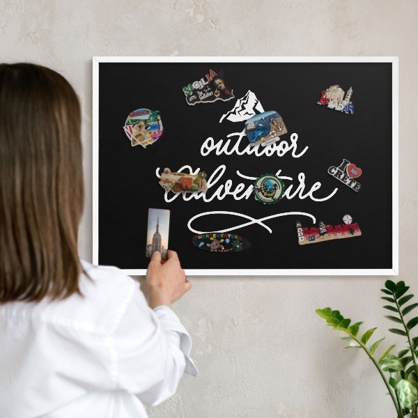 Magnetisch bord voor de muur met witte lijst Buitenavontuur