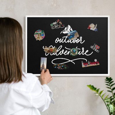 Magnetisch bord voor de muur met witte lijst Buitenavontuur