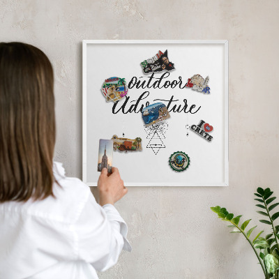 Magnetisch bord van metaal in een witte lijst Buitenavontuur