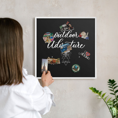 Magnetisch bord voor de muur met witte lijst Buitenavontuur