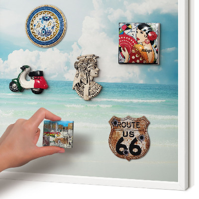 Magnetisch bord voor de muur met witte lijst Maritieme harmonie