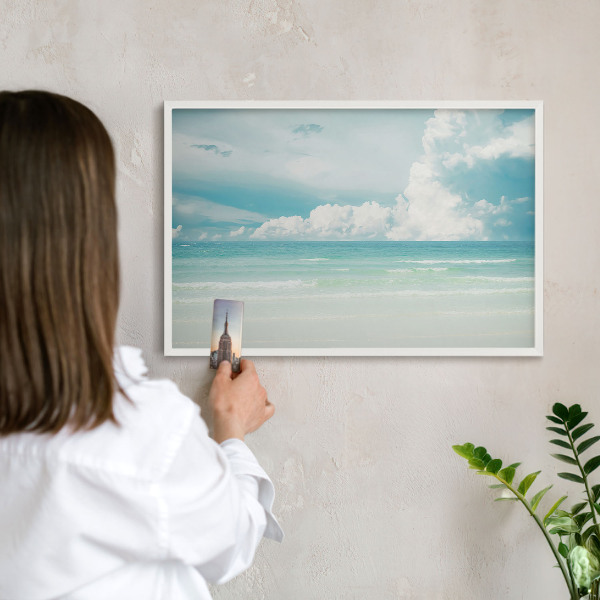 Magnetisch bord voor de muur met witte lijst Maritieme harmonie