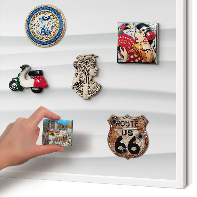 Magnetisch bord voor de muur met witte lijst Witte golven