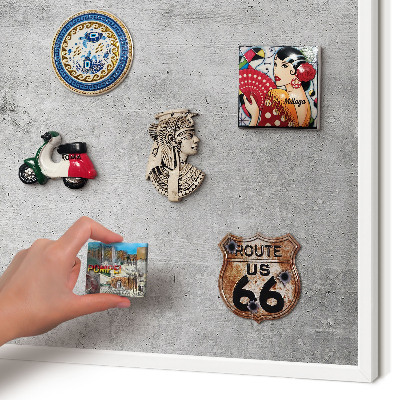 Magnetisch bord voor de muur met witte lijst Betonpatroon