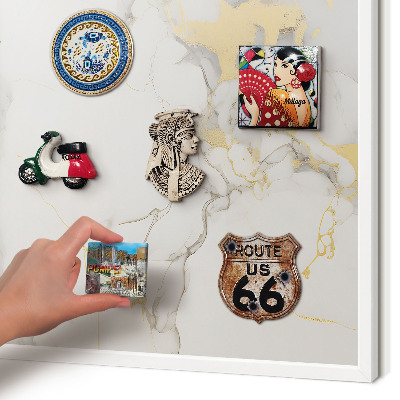Magnetisch bord voor de muur met witte lijst Verfijnde elegantie