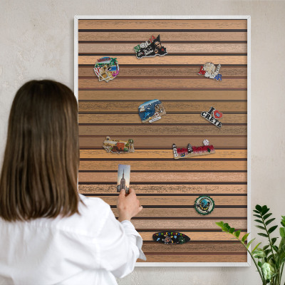 Magnetisch bord voor de muur met witte lijst Warme riemen