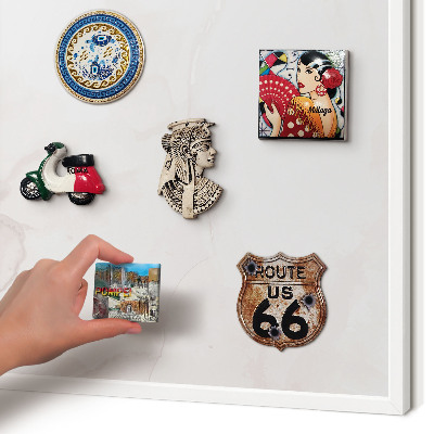 Magnetisch bord van metaal in een witte lijst Marmeren elegantie