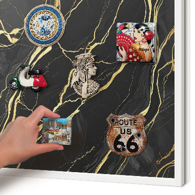 Magnetisch bord voor de muur met witte lijst Luxueuze golven