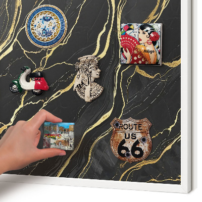 Magnetisch bord voor de muur met witte lijst Luxueuze golven