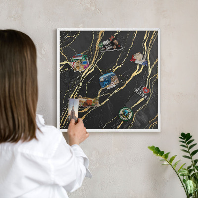Magnetisch bord voor de muur met witte lijst Luxueuze golven
