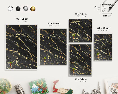 Magnetisch bord voor de muur met witte lijst Luxueuze golven