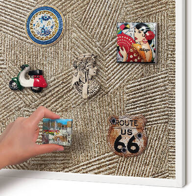 Magnetisch bord voor de muur met witte lijst Geometrisch patroon