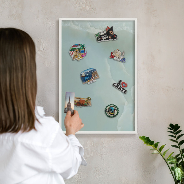 Magnetisch bord voor de muur met witte lijst Vreedzame harmonie