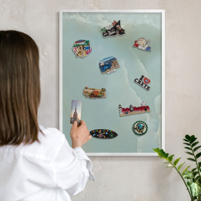 Magnetisch bord voor de muur met witte lijst Vreedzame harmonie