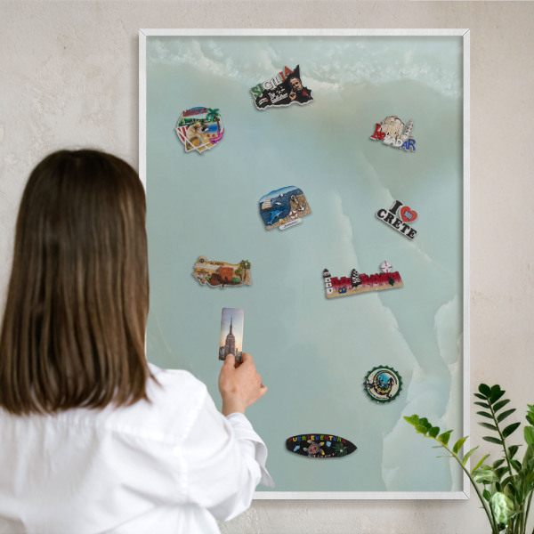 Magnetisch bord voor de muur met witte lijst Vreedzame harmonie