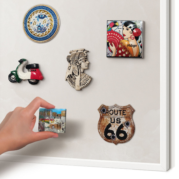 Magnetisch bord voor de muur met witte lijst Romige textuur