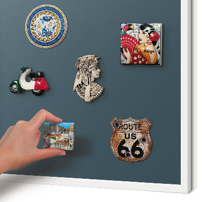Magnetisch bord van metaal in een witte lijst Turkoois