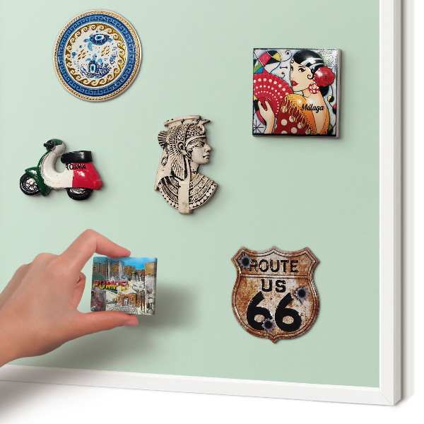 Magnetisch bord voor de muur met witte lijst Mintgroen