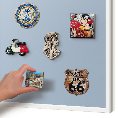 Magnetisch bord voor de muur met witte lijst Pastelblauw