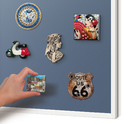 Magnetisch bord van metaal in een witte lijst Pastel marineblauw