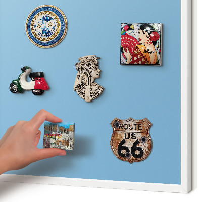 Magnetisch bord voor de muur met witte lijst Blauwe kleur