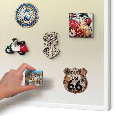 Magnetisch bord van metaal in een witte lijst Crèmekleurige overgang