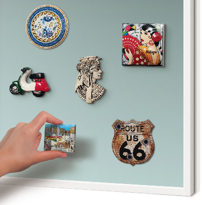 Magnetisch bord voor de muur met witte lijst Turkooizen kleurovergang