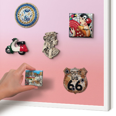 Magnetisch bord van metaal in een witte lijst Subtiele kleurovergang