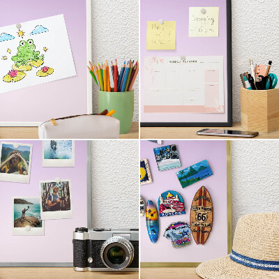 Magnetisch bord voor de muur met witte lijst Subtiele kleurovergang