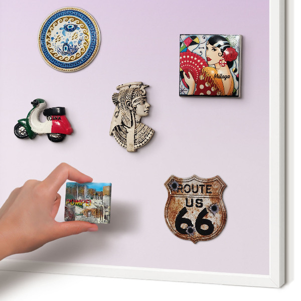 Magnetisch bord voor de muur met witte lijst Subtiele kleurovergang