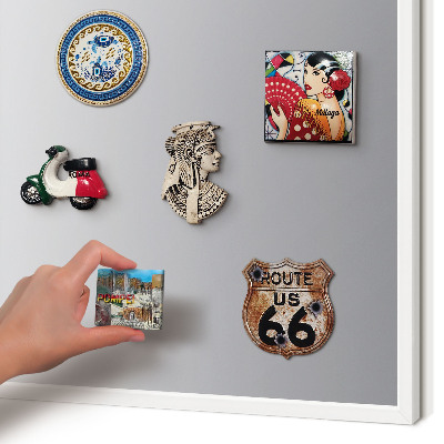 Magnetisch bord voor de muur met witte lijst Grijze gradiënt