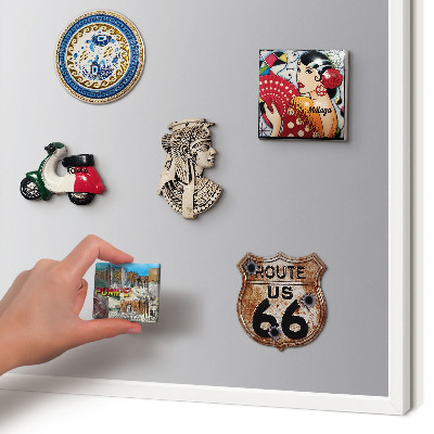Magnetisch bord voor de muur met witte lijst Grijze gradiënt