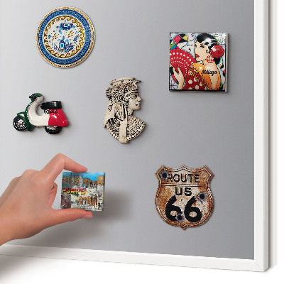 Magnetisch bord voor de muur met witte lijst Grijze gradiënt
