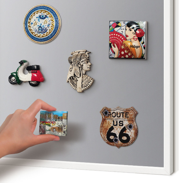 Magnetisch bord voor de muur met witte lijst Grijze gradiënt