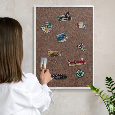 Magnetisch bord voor de muur met witte lijst Herfsttapijt