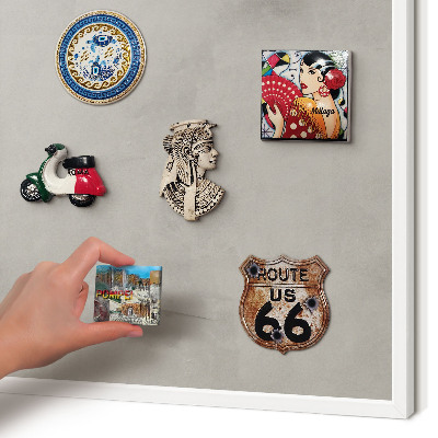 Magnetisch bord voor de muur met witte lijst Grijze achtergrond