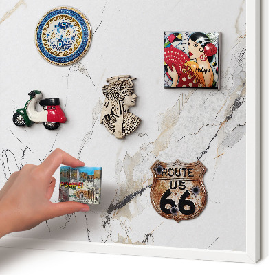 Magnetisch bord voor de muur met witte lijst Moderne elegantie
