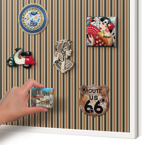 Magnetisch bord van metaal in een witte lijst Geometrisch patroon