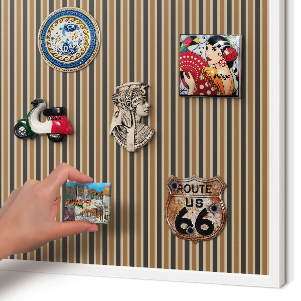 Magnetisch bord van metaal in een witte lijst Geometrisch patroon