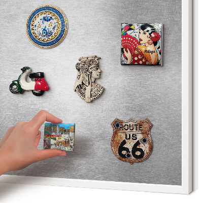 Magnetisch bord voor de muur met witte lijst Metaalachtig oppervlak