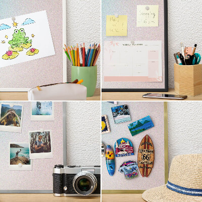 Magnetisch bord voor de muur met witte lijst Pastel abstractie