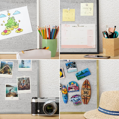 Magnetisch bord voor de muur met witte lijst Houten constructie