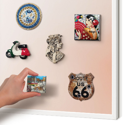 Magnetisch bord voor de muur met witte lijst Pastel Charm
