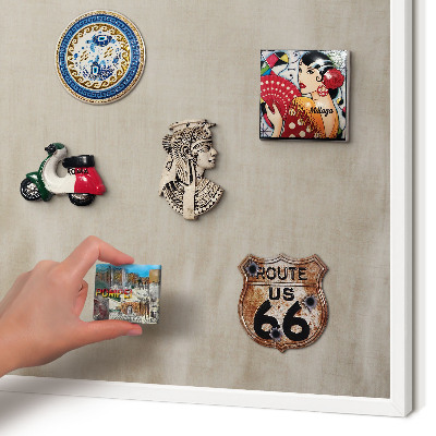Magnetisch bord voor de muur met witte lijst Beige rustig