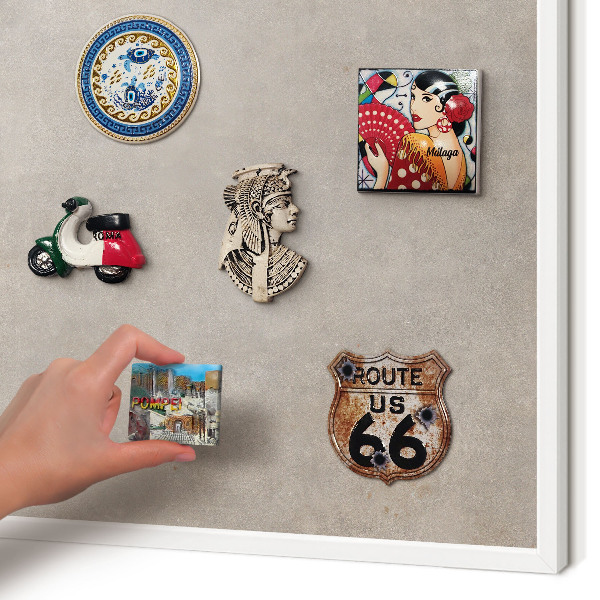 Magnetisch bord van metaal in een witte lijst Neutrale elegantie